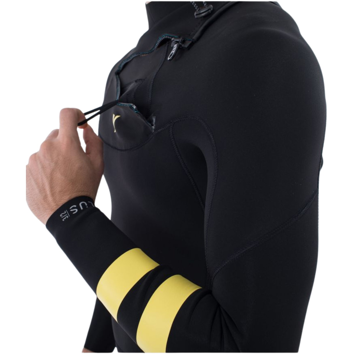 2025 Hurley Mens Plus Nic II 3/2mm Chest Zip Wetsuit MFS0014312 - Black